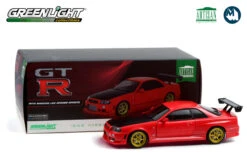 Greenlight 1:18 - 1999 Nissan Skyline GT-R (R34) - Red With Neon LED Light Underglow