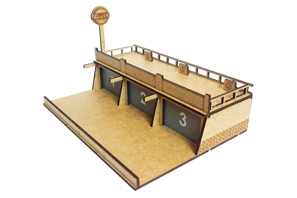 1:64 Diorama Kit - Pit Lanes 1, 2 & 3 (Gulf Oil) 1:64 Diorama Kit - Pit Lanes 1, 2 & 3 (Gulf Oil) -Modelmatic Shop 2 30dd3852 c032 43de 87a7 0505edea55ff