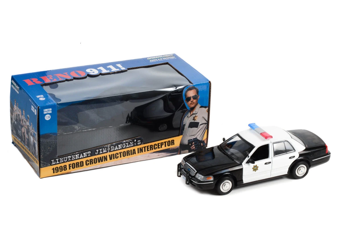 1:24 - Reno 911! / Lieutenant Jim Dangle's 1998 Ford Crown Victoria Police Interceptor - Reno Sheriff's Department Greenlight 1:24 - Reno 911! / Lieutenant Jim Dangle's 1998 Ford Crown Victoria Police Interceptor - Reno Sheriff's Department -Modelmatic Shop 2 f34f5900 4289 4fcc b86a 5cdf98519d0d