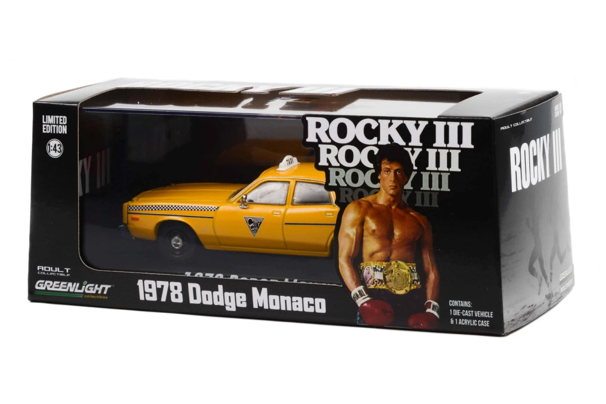 1:43 - Rocky III / 1978 Dodge Monaco - City Cab Co. Greenlight 1:43 - Rocky III / 1978 Dodge Monaco - City Cab Co. -Modelmatic Shop 3 5d417646 b5ee 4cb7 b205 d1ee1eab9974