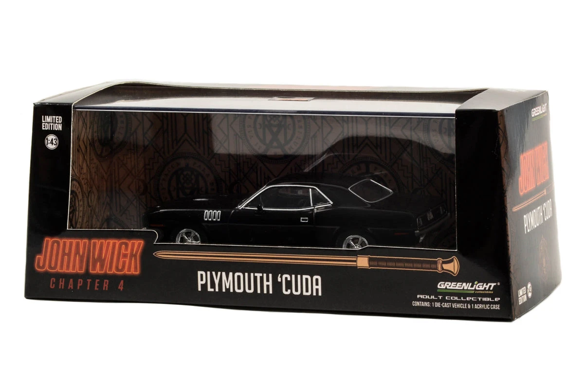 1:43 - John Wick: Chapter 4 / 1971 Plymouth 'Cuda Greenlight 1:43 - John Wick: Chapter 4 / 1971 Plymouth 'Cuda -Modelmatic Shop 3 9f5ddd94 a231 4663 8dee 3696d367e681