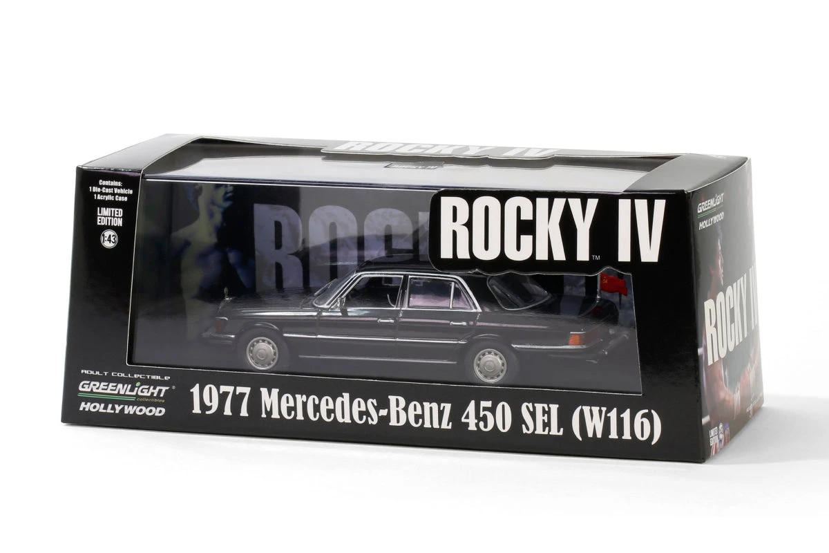 1:43 - Rocky IV / 1977 Mercedes-Benz 450 SEL (W116) Greenlight 1:43 - Rocky IV / 1977 Mercedes-Benz 450 SEL (W116) -Modelmatic Shop 3 c5d6dbcf afe9 4492 8715 1f668ebb8ea7