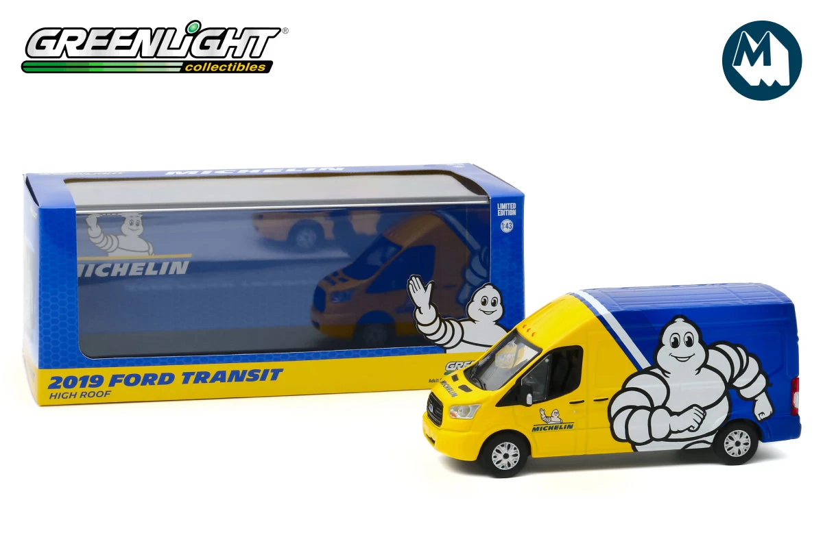 1:43 - 2019 Ford Transit LWB High Roof (Michelin Tyres) Greenlight 1:43 - 2019 Ford Transit LWB High Roof (Michelin Tyres) -Modelmatic Shop 861751