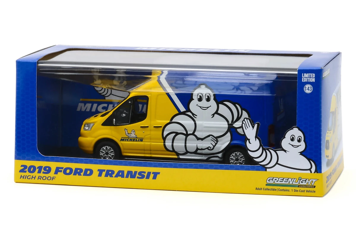 1:43 - 2019 Ford Transit LWB High Roof (Michelin Tyres) Greenlight 1:43 - 2019 Ford Transit LWB High Roof (Michelin Tyres) -Modelmatic Shop 861754