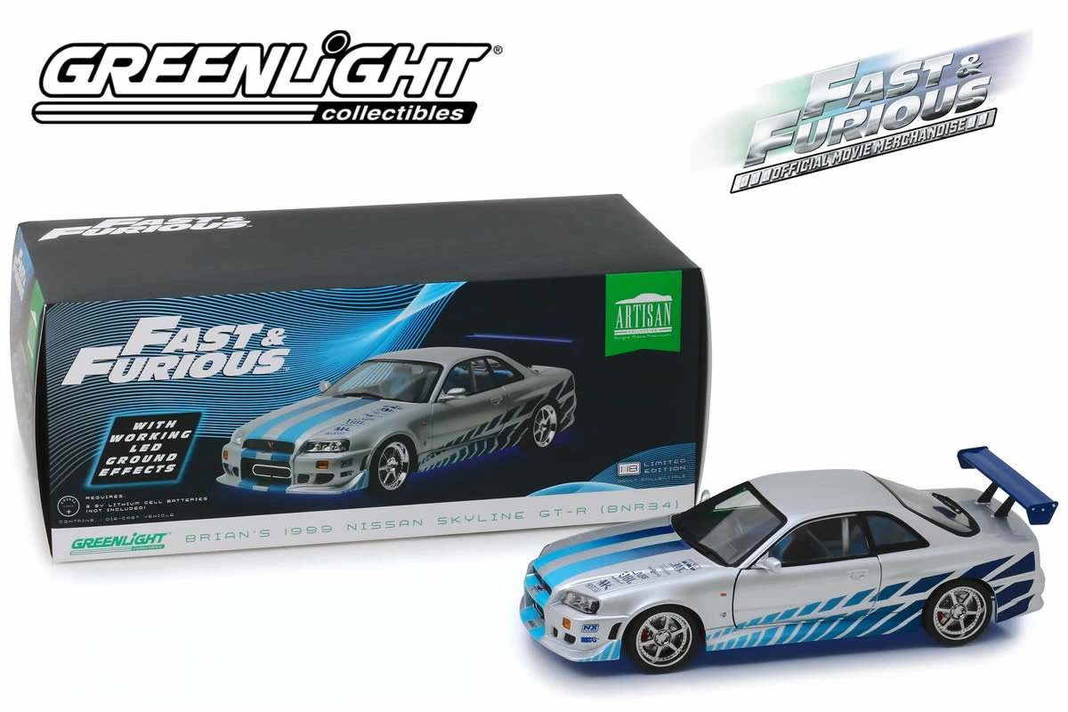 1:18 - Fast & Furious / 1999 Nissan Skyline GT-R (R34) Greenlight 1:18 - Fast & Furious / 1999 Nissan Skyline GT-R (R34) -Modelmatic Shop A1 aa1521ce 80eb 4908 8f5b 832a7dc8e2e5