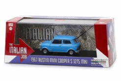 Greenlight 1:43 - The Italian Job (1969) / 1967 Austin Mini Cooper S 1275 MkI (Blue With Black Leather Straps) -Modelmatic Shop A2 a51183fd 0533 43d1 b411 eeaf76c3090a