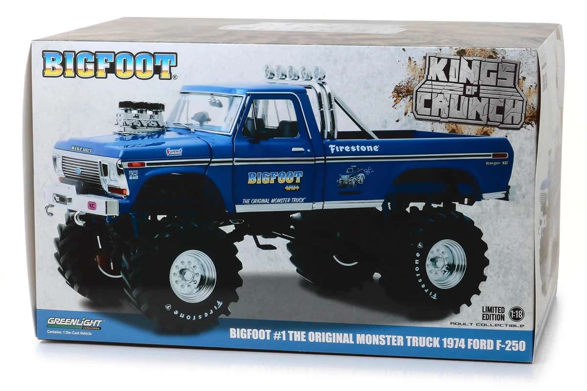 1:18 - Kings of Crunch Bigfoot #1 / 1974 Ford F-250 Monster Truck with 48-Inch Tires Greenlight 1:18 - Kings Of Crunch Bigfoot #1 / 1974 Ford F-250 Monster Truck With 48-Inch Tires -Modelmatic Shop A4 c2619bb8 39ec 4906 8ece b05967a0aa9c